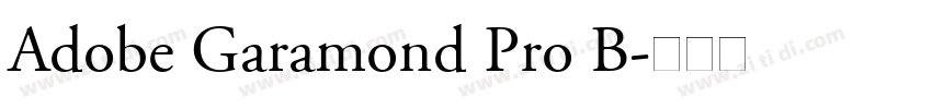 Adobe Garamond Pro B字体转换
